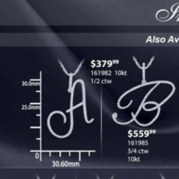 10k solid gold genuine diamond initial letter pendant NOT plated or cz K C Charm - Picture 5 of 9